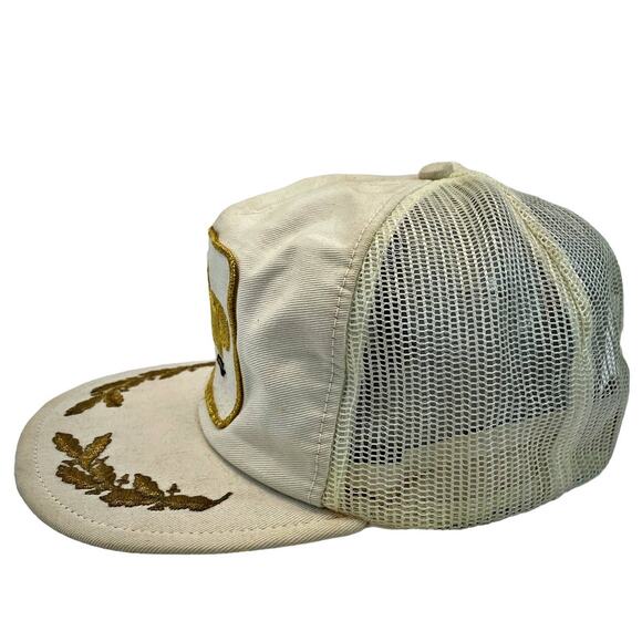 H O Penn VIP Hat CAT Caterpillar White Gold Scrambled Eggs Snapback Cap - Picture 3 of 6